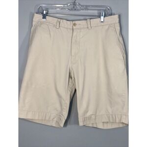 Polo Ralph Lauren Mens Khaki Shorts 32 Beige Preppy Chino Pony Flat Front